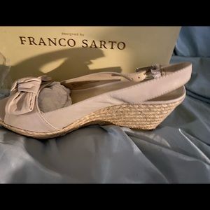 NIB Franco Sarto Slingback Wedge Sandals